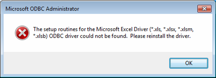 Excel odbc driver